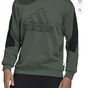 Adidas Olive Green Pullover Sweatshirt